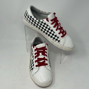 GUESS CHECKER BOARD Leather Vintage Casual